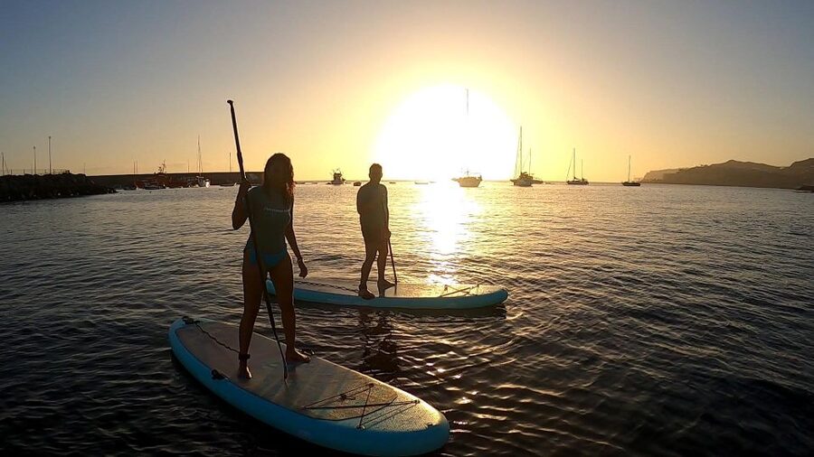 2h Sunset Paddle Board Session in Gran Canaria - The First Steps: Theoretical Class, Warm-Up, and Real Technique