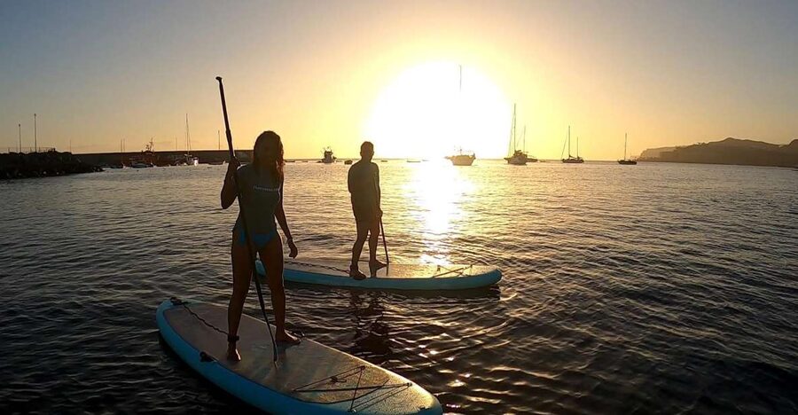 2h Sunset Paddle Board Session in Gran Canaria - On the Sea at Golden Hour: Balance, Pace, and Photos