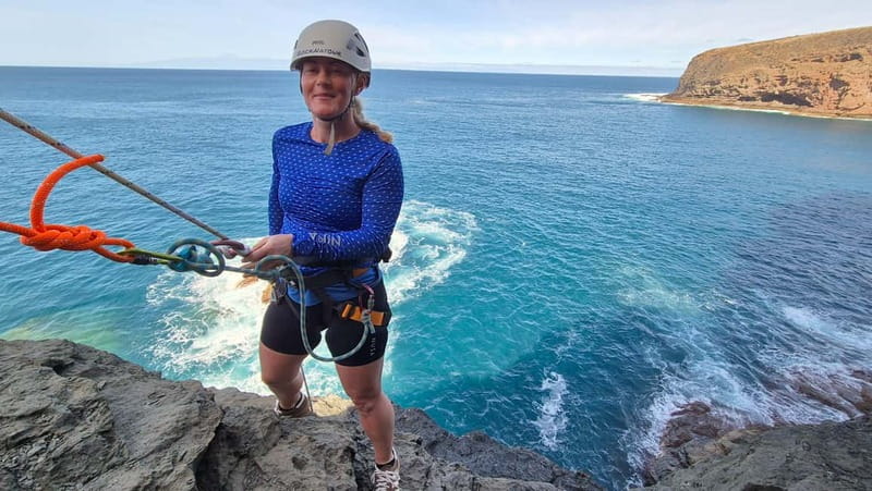 Agaete: Gran Canaria Coasteering. Marine Ferrata and Zipline - Hike to the Aboriginal Cave and Cliff Views Above Agaete