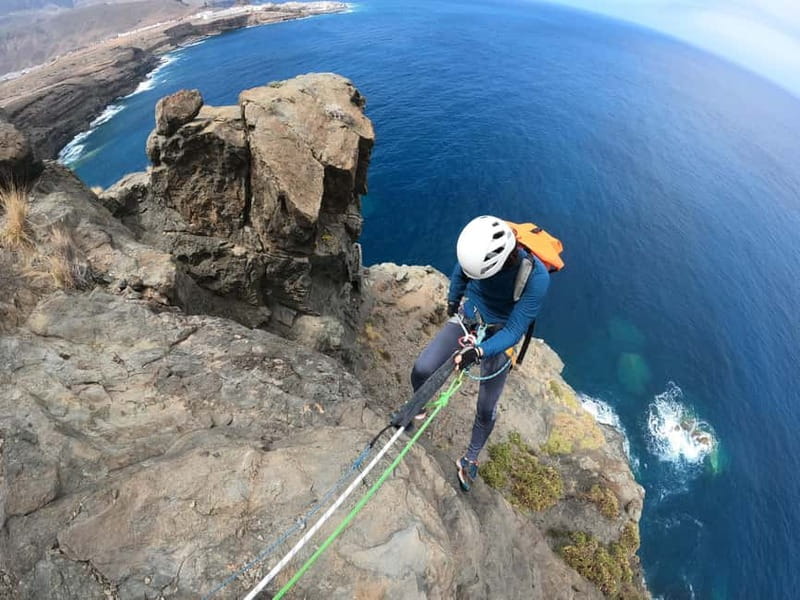 Agaete: Gran Canaria Coasteering. Marine Ferrata and Zipline - The 35-Meter Zipline Over Waves (The Part You’ll Talk About Later)
