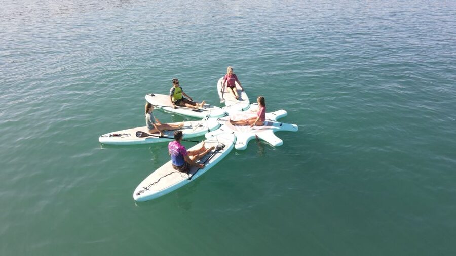 Arguineguín: Stand-up Paddleboard Yoga Class with Instructor - The yoga flow on water: balance, strength, and calm