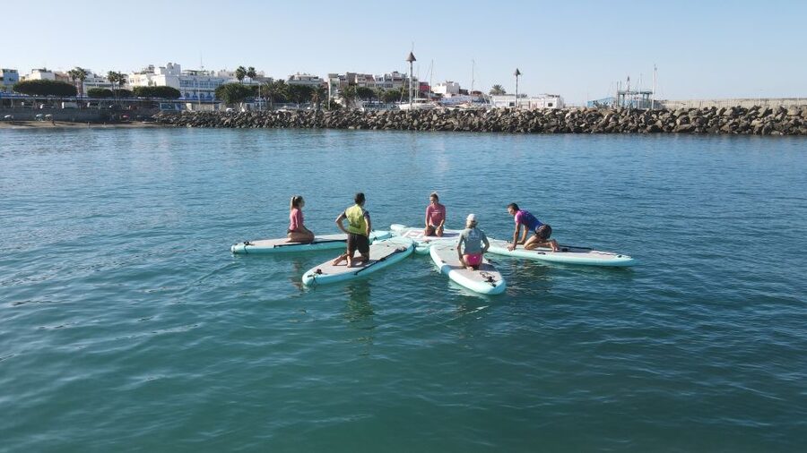 Arguineguín: Stand-up Paddleboard Yoga Class with Instructor - Morning vs sunset: choosing your 9:00 AM or 18:30 glow