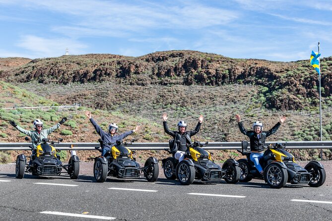 Can-am Ryker three wheels tricycle Mountain Tour (Maspalomas) - Fataga Stop: Old Streets, Mountain Houses, and a 20-Minute Pause
