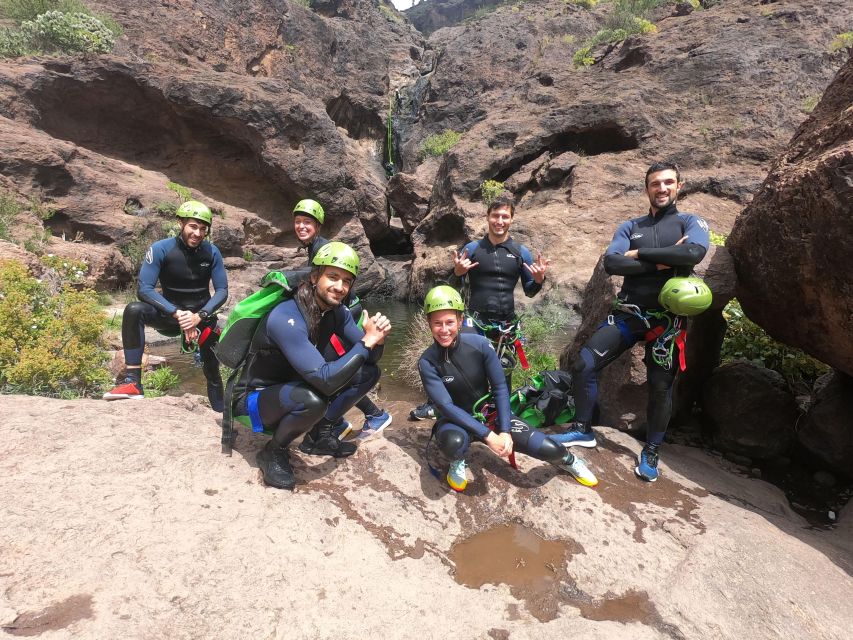 Canyoning in the Rainbow Mountain Gran Canaria - The rope work: four rappels from 9 to 50 meters