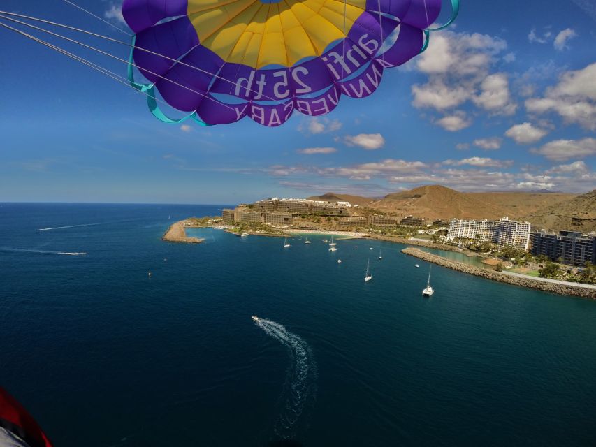 Gran Canaria: 1 to 3 Person Parasail over Anfi Beach - The Boat Ride Out to the Parasailing Spot