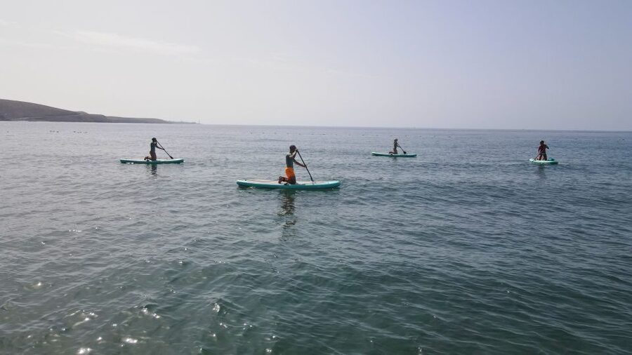 Gran Canaria : 2h Stand Up Paddle board lessons - Playa Las Marañuelas in Arguineguín: getting to the right beach