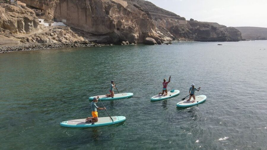 Gran Canaria : 2h Stand Up Paddle board lessons - Standing up and paddling technique: how beginners actually learn