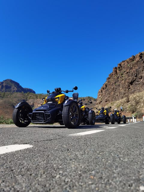 Gran Canaria: Can-Am Ryker 3-Wheel Motorcycle / Buggy / Quad - Mountain ride to Fataga: curvy roads, viewpoint stops, and real island texture
