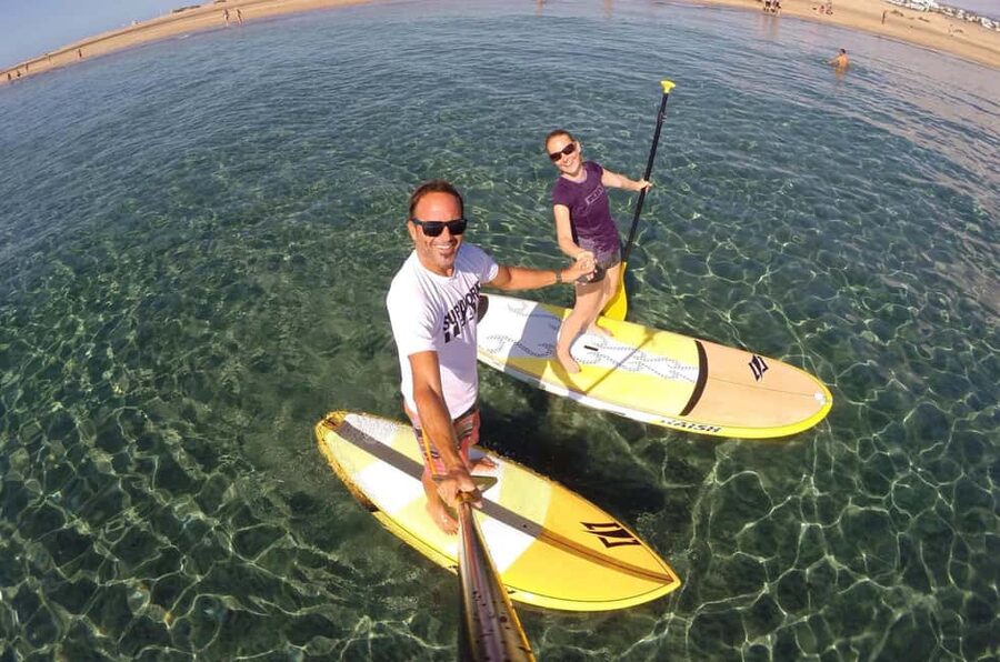 Gran Canaria, Premium Stand Up Paddle Board Experience. - Entering Arguineguín on a SUP: short lesson, real water time