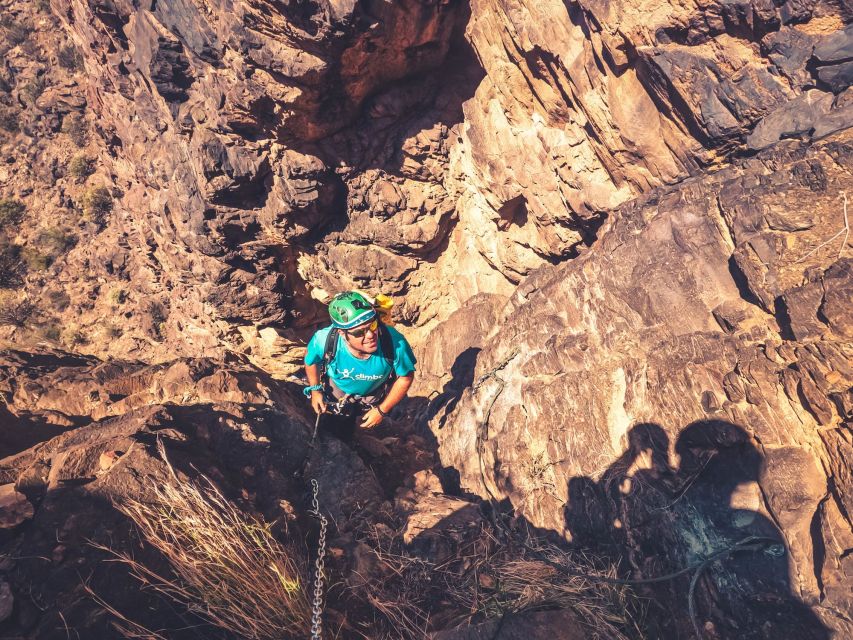 Gran Canaria: Vía Ferrata Tour for Beginners - Entering the via ferrata in Gran Canaria: what the first climb feels like