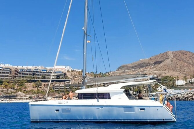 Private 4 hour Catamaran cruise in south coast of Gran Canaria - The 4-hour flow: cruising west, then anchoring for swim breaks