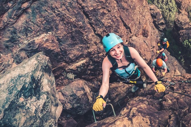 Top Vía Ferrata for Beginners in Gran Canaria ツ - The safety system you get before you ever start climbing