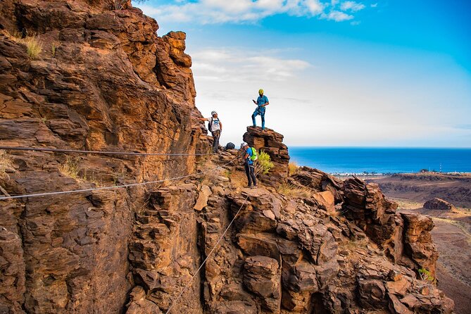 Via Ferrata in Gran Canaria. Vertical adventure park. Small groups - The medium route: where adrenaline shows up